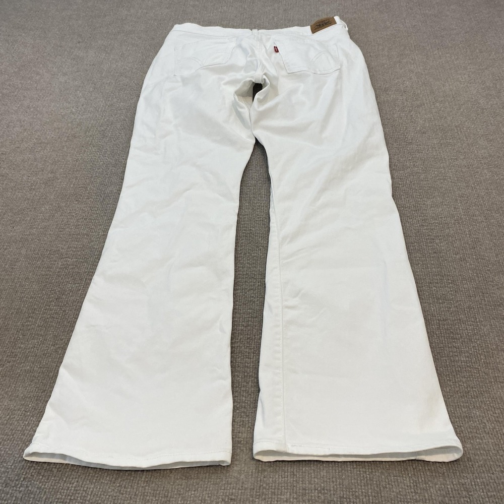 Levis 515 Bootcut Jeans Womens 12 White Mid Rise Stretch Vintage Boho Western